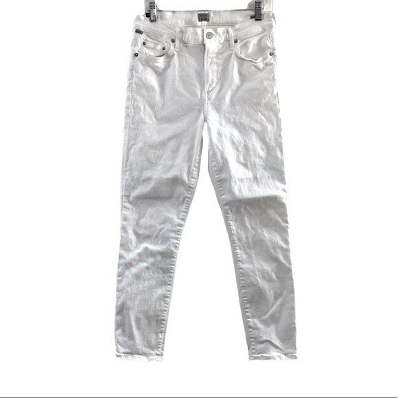 Citizens Of Humanity Rocket Crop High Rise Skinny Jeans Womens 29 White Denim - Picture 1 of 12